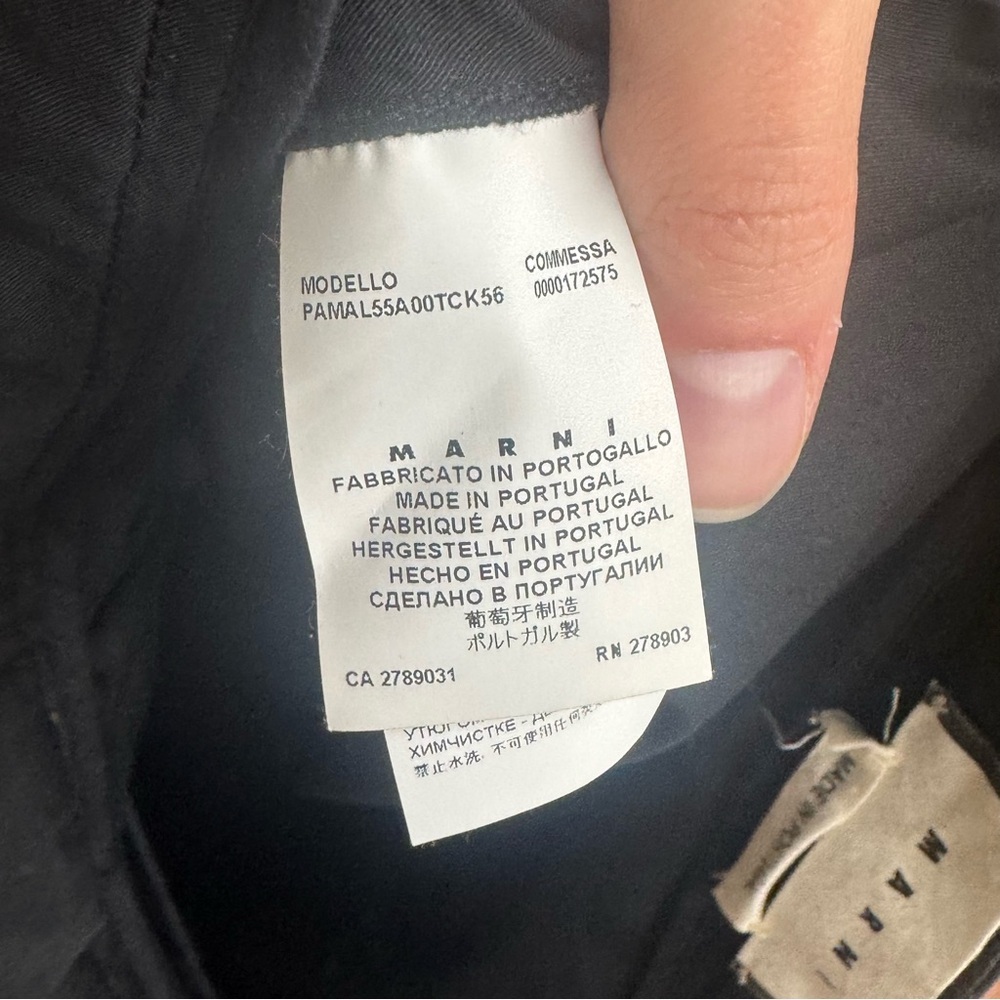Marni Black Cotton Tailored Pants IT 42 US 6 - Picture 5 of 7